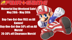 Memorial Day Weekend Sale 2022! Fair Game Video Games