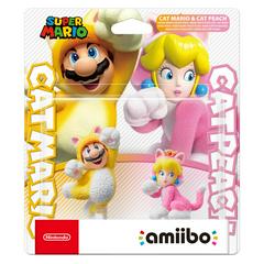 Cat Mario and Cat Peach Double Pack - Loose - Amiibo