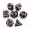 Silver Set of 7 Ancient Polyhedral Dice with Black Numbers for D20 based RPG's