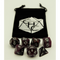 Purple Set of 7 Dark Nebula Polyhedral Dice with Silver Numbers  Fair Game Video Games