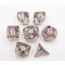 Rainbow Set of 7 Glitter Polyhedral Dice with White Numbers  Fair Game Video Games