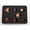 Shiny Copper Set of 7 Metal Polyhedral Dice with Black Numbers  Fair Game Video Games