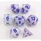 Silver Blue Glitter Set of 7 Special Set Polyhedral Dice with Silver 2 Numbers  Fair Game Video Games